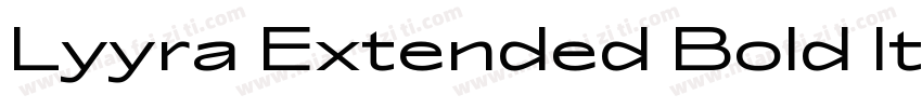 Lyyra Extended Bold Italic字体转换